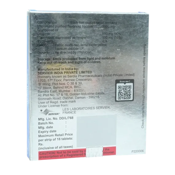 daflon 1000mg tablet 18's